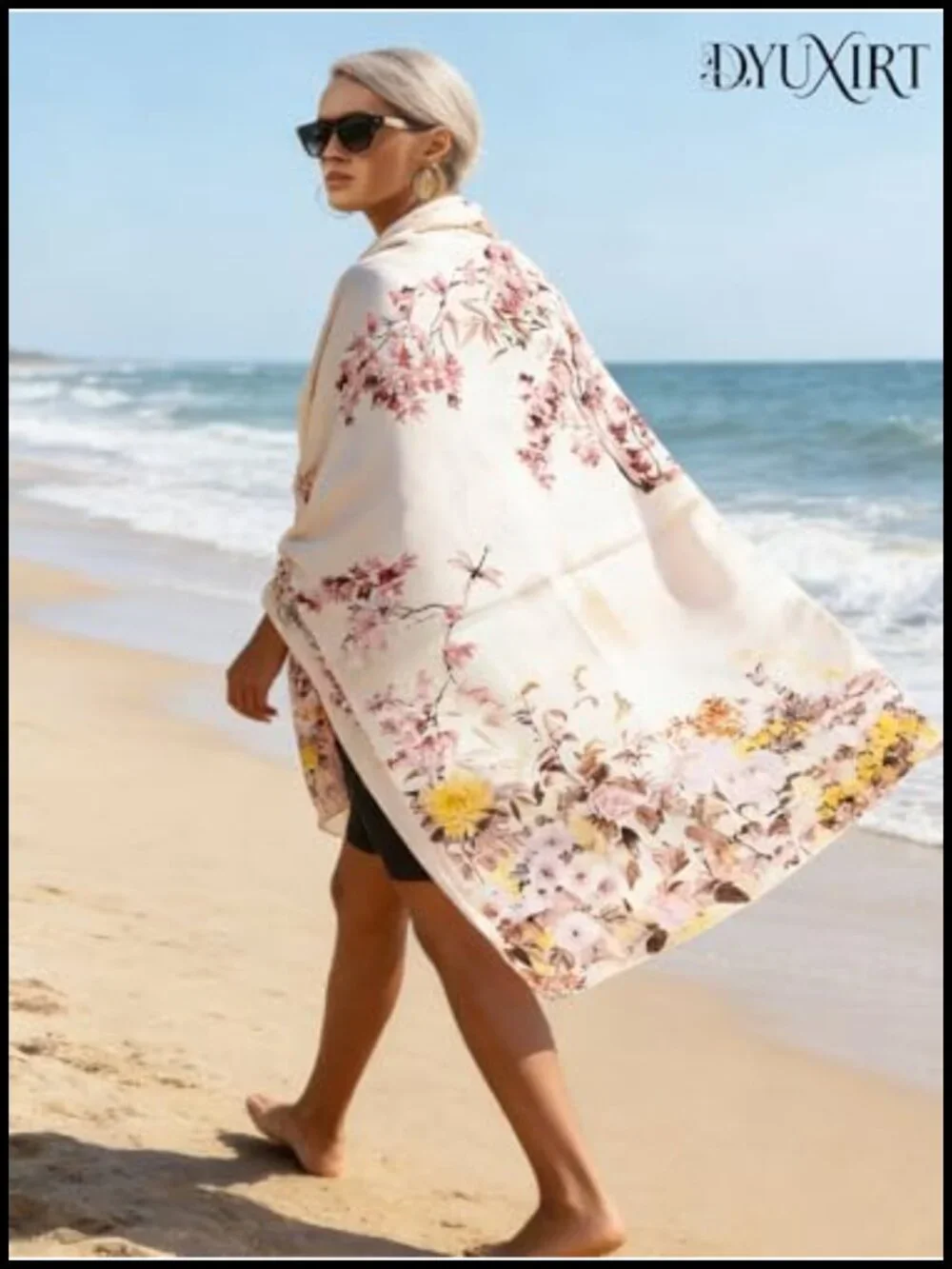100% Mulberry Silk Oversized Shawl Wrap Fashion Scarf Featherlight Airy